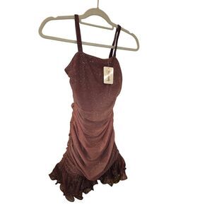 Sparkly Dress with Ruffle Hem - Elegant and Fun